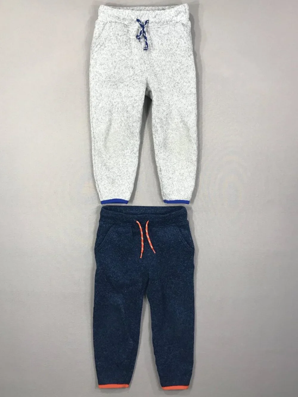 Old Navy Joggers Boy's 3T Gray Blue Pull On Sweat Pants Drawstring Active Pocket